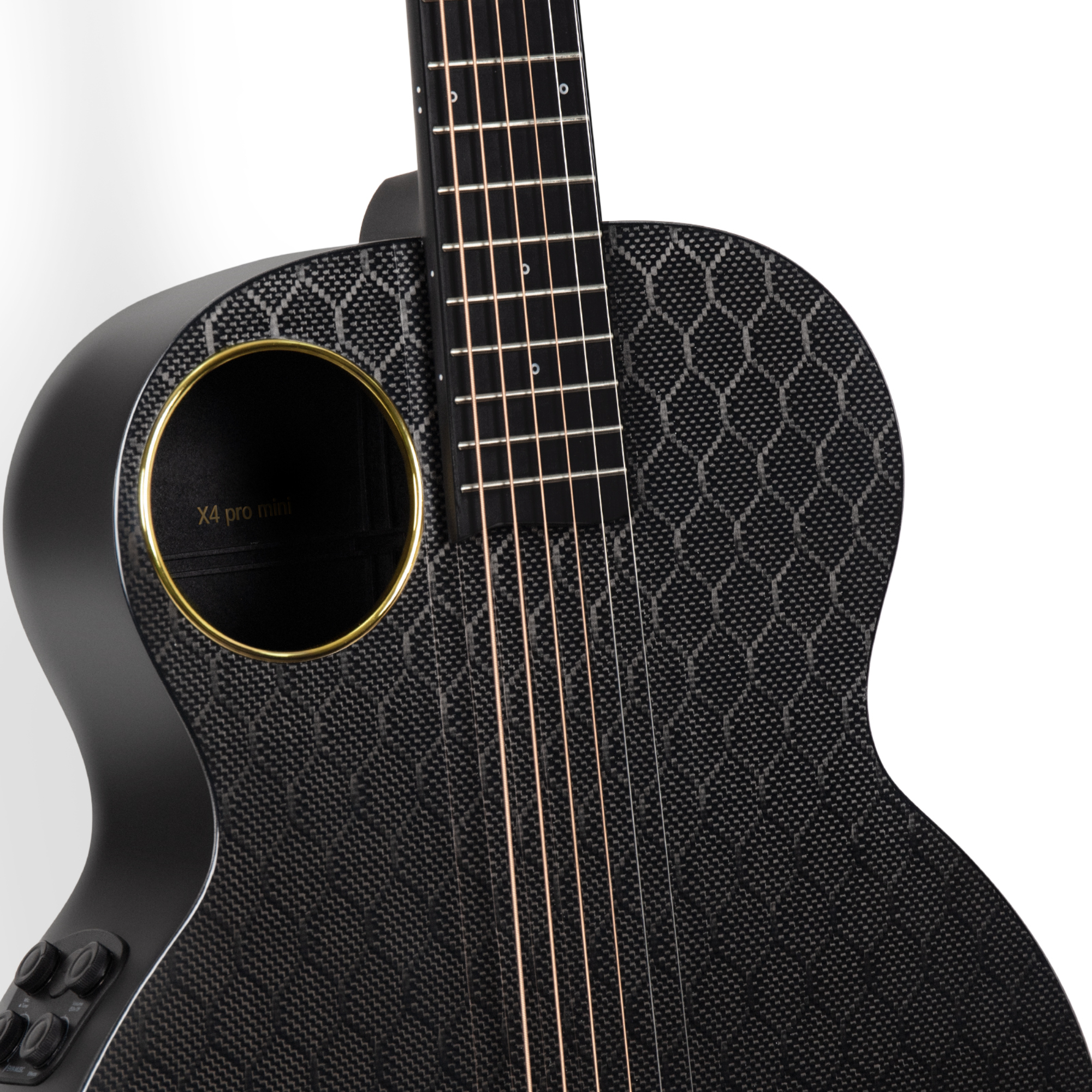 X4 PRO MINI 36 EQ TransAcoustic Guitar- Black Glossy with Hard case