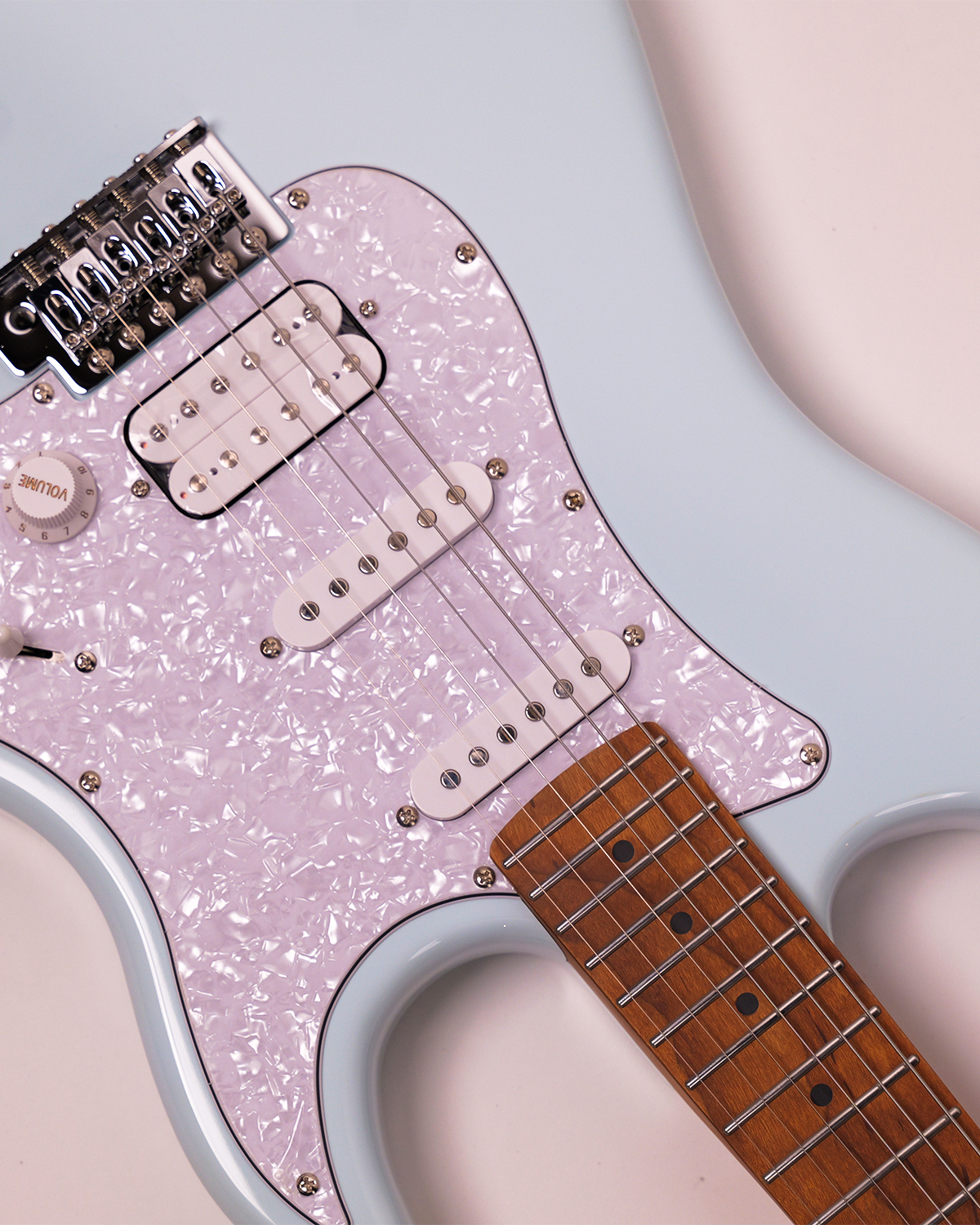 SQOE SEST500 Macaron Blue Electric Guitar HSS