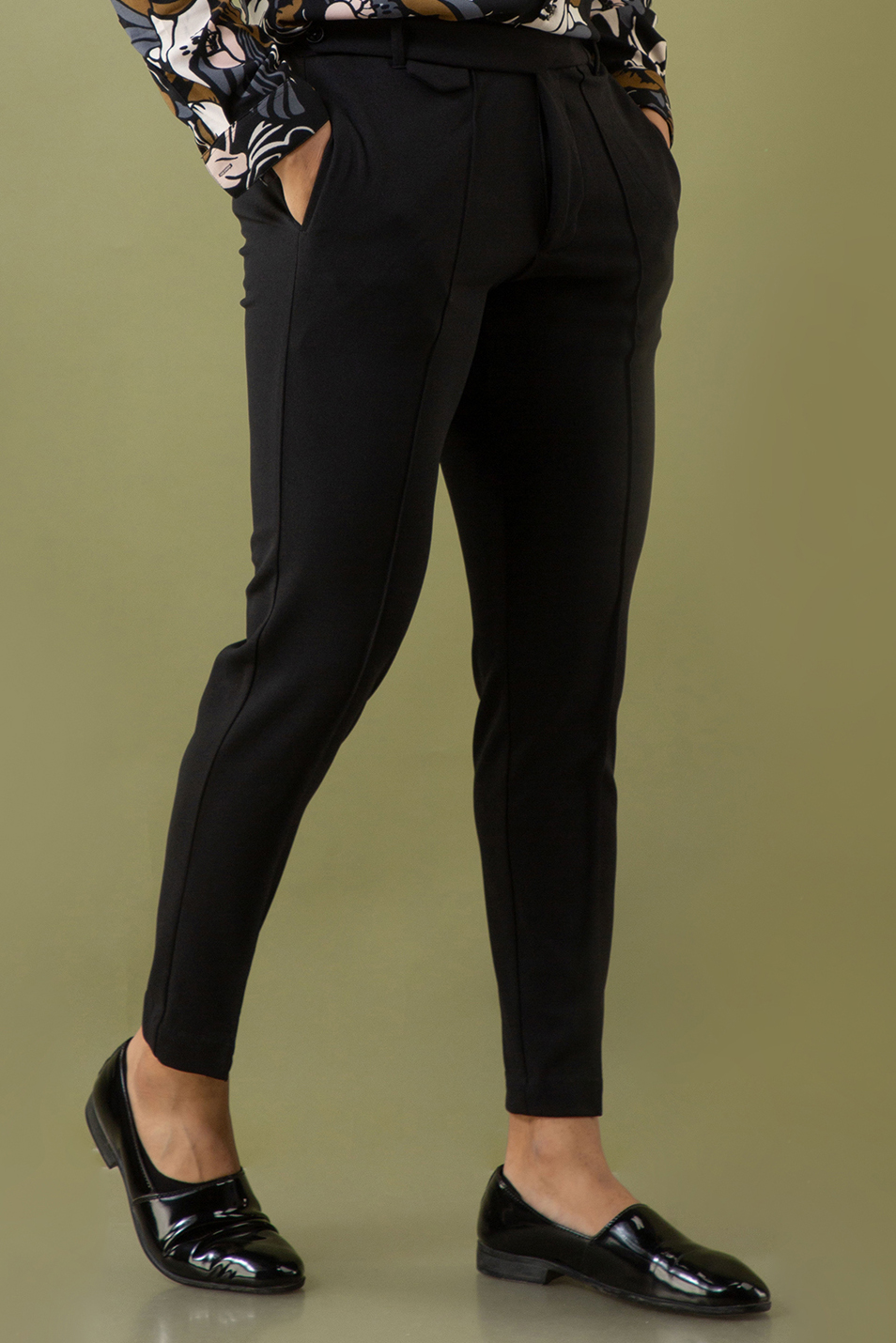 Tapered Fit Black Pants
