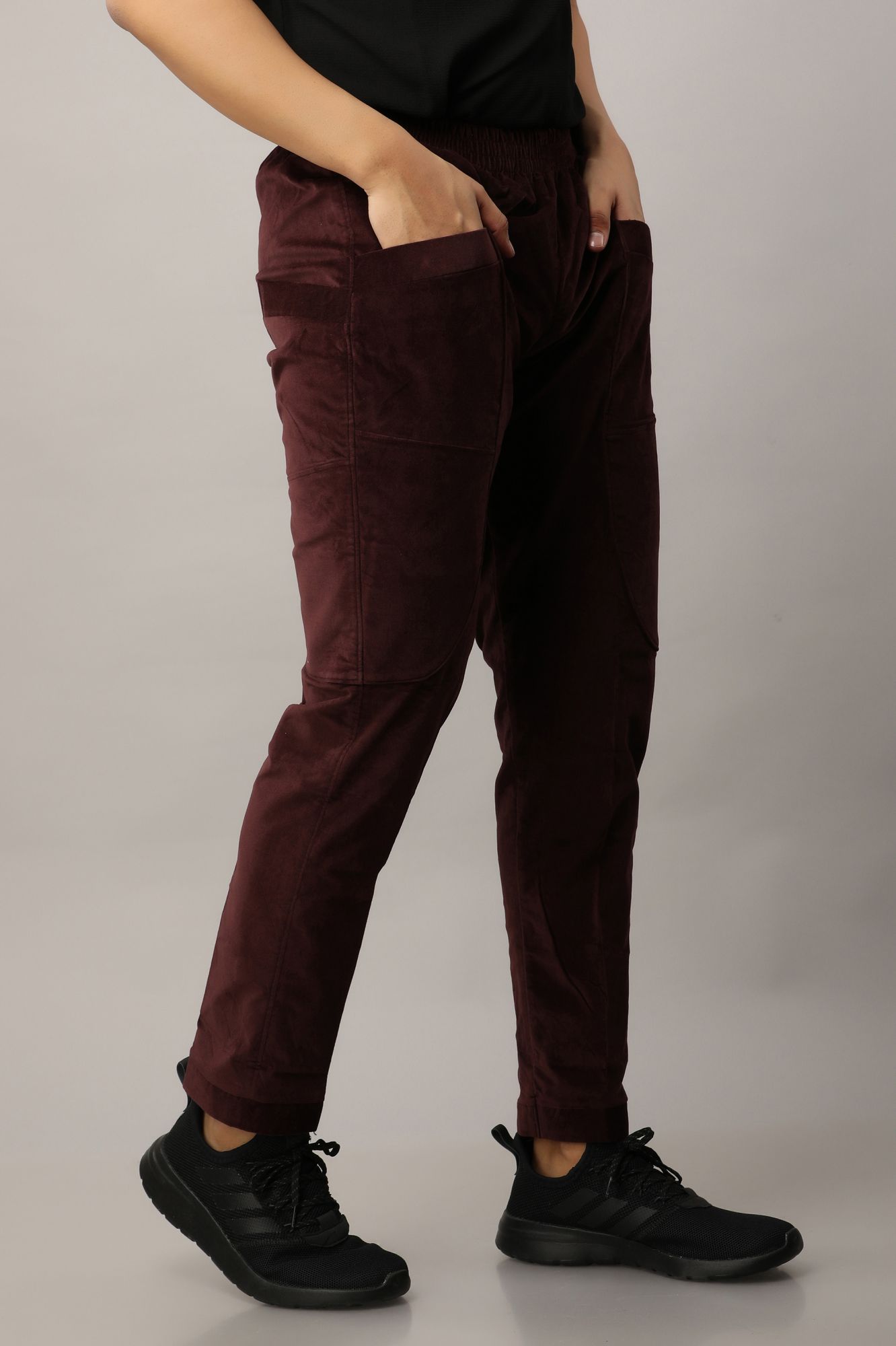 Mens Velvet Elastic Pants