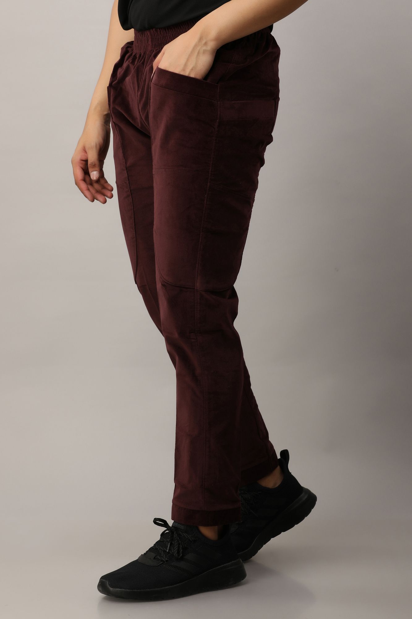 Mens Velvet Elastic Pants