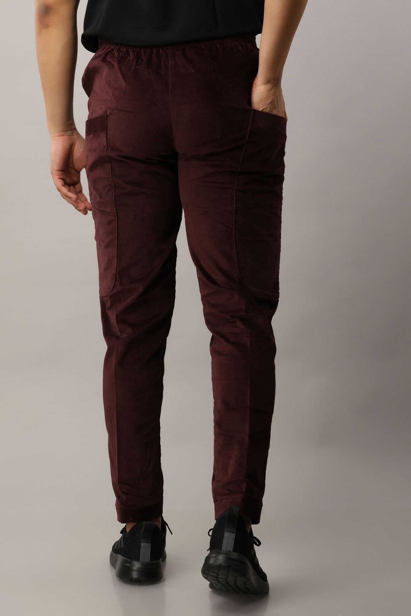 Mens Velvet Elastic Pants