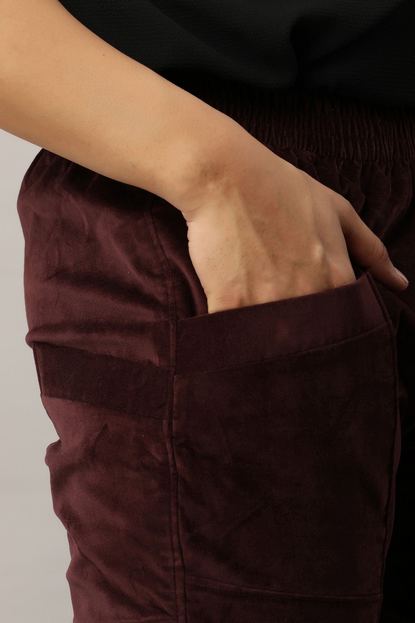 Mens Velvet Elastic Pants