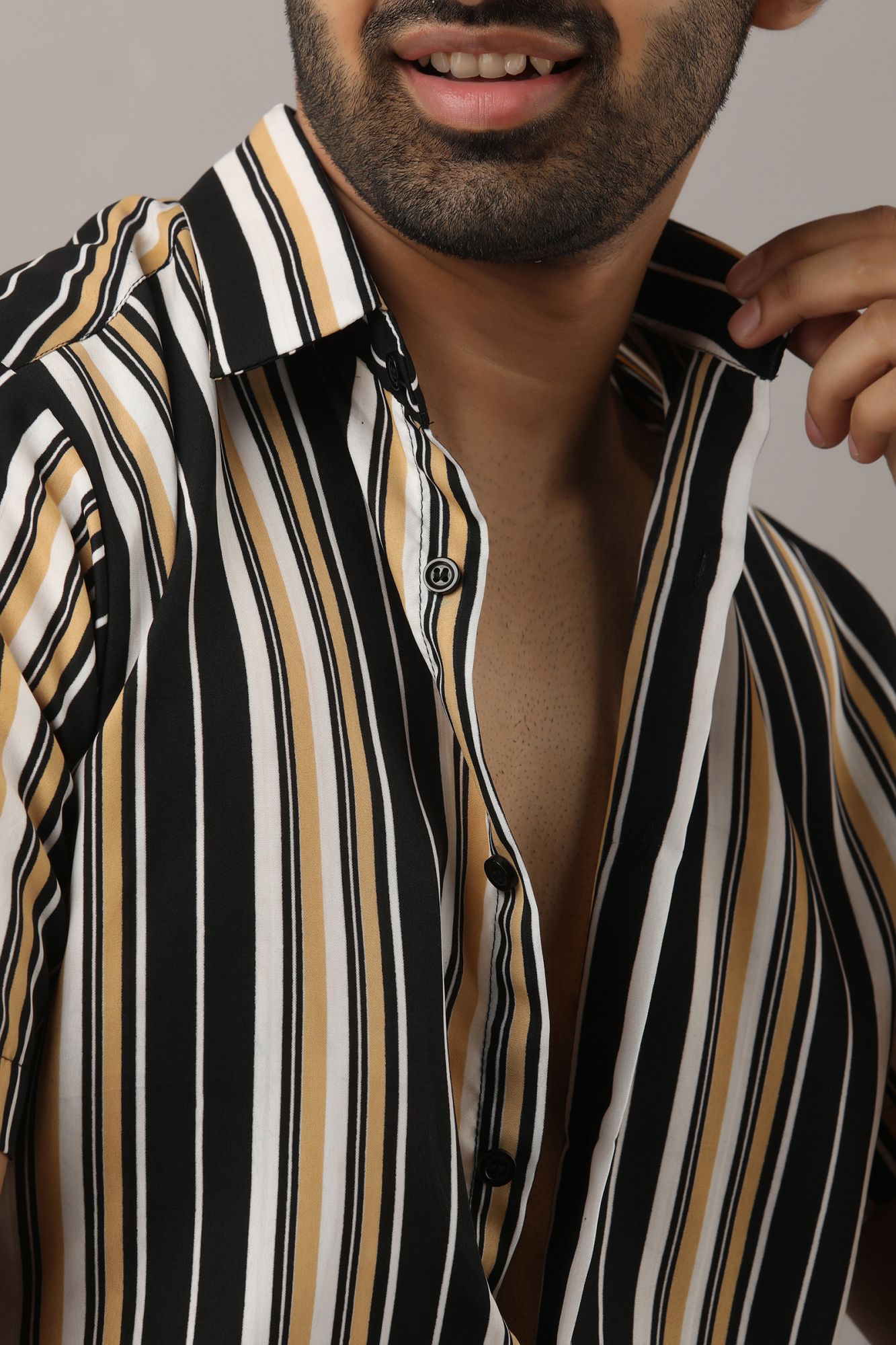 Mens Striped Flowing Shirt