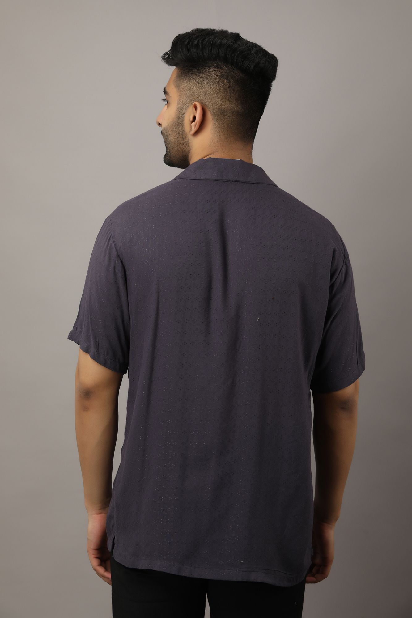 Mens Textured straight shirt