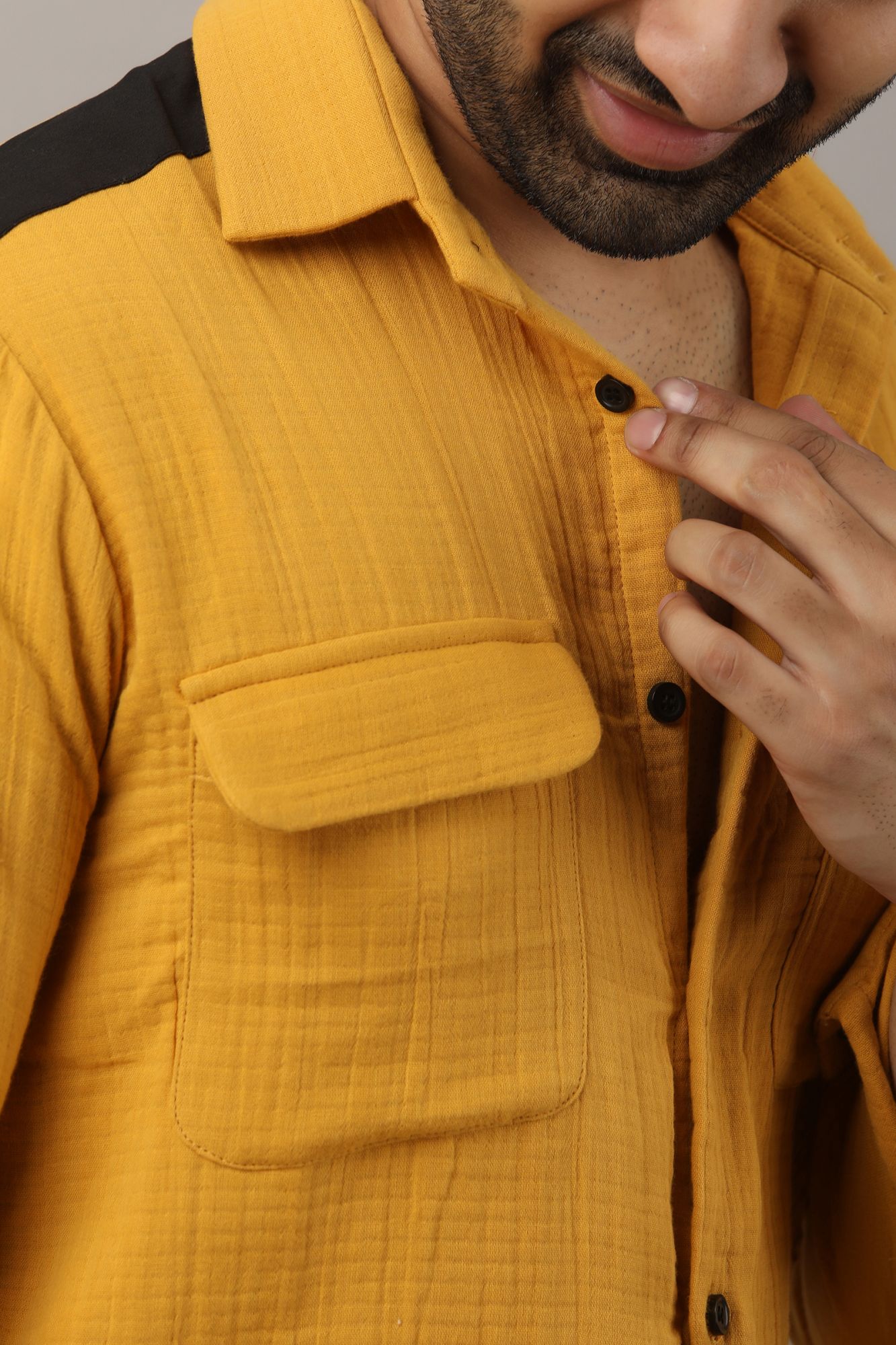 Mens Yellow Foam Shirt