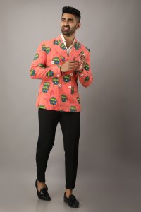 Men's Taxi Print Blazer