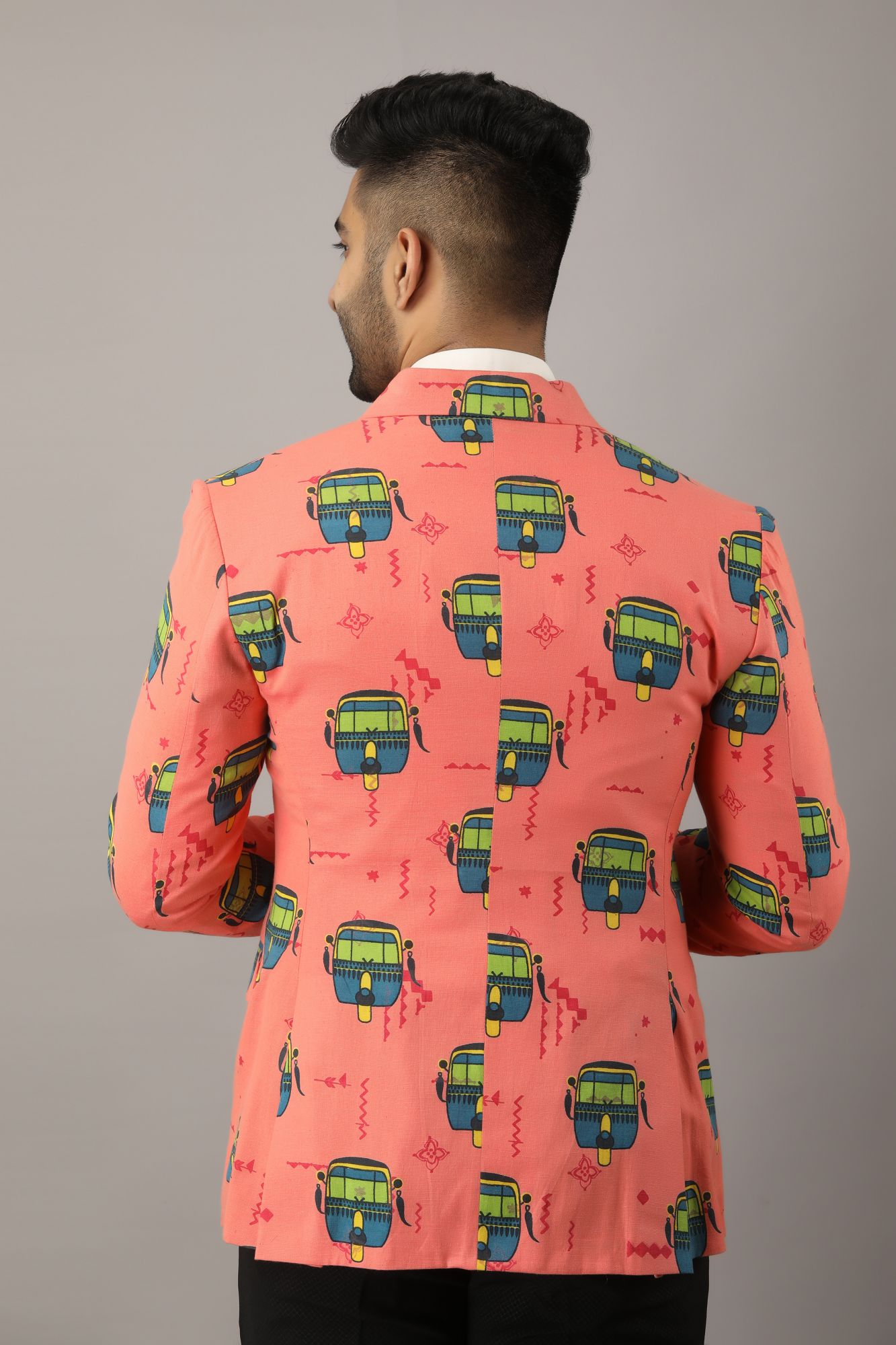 Mens Taxi Print Blazer