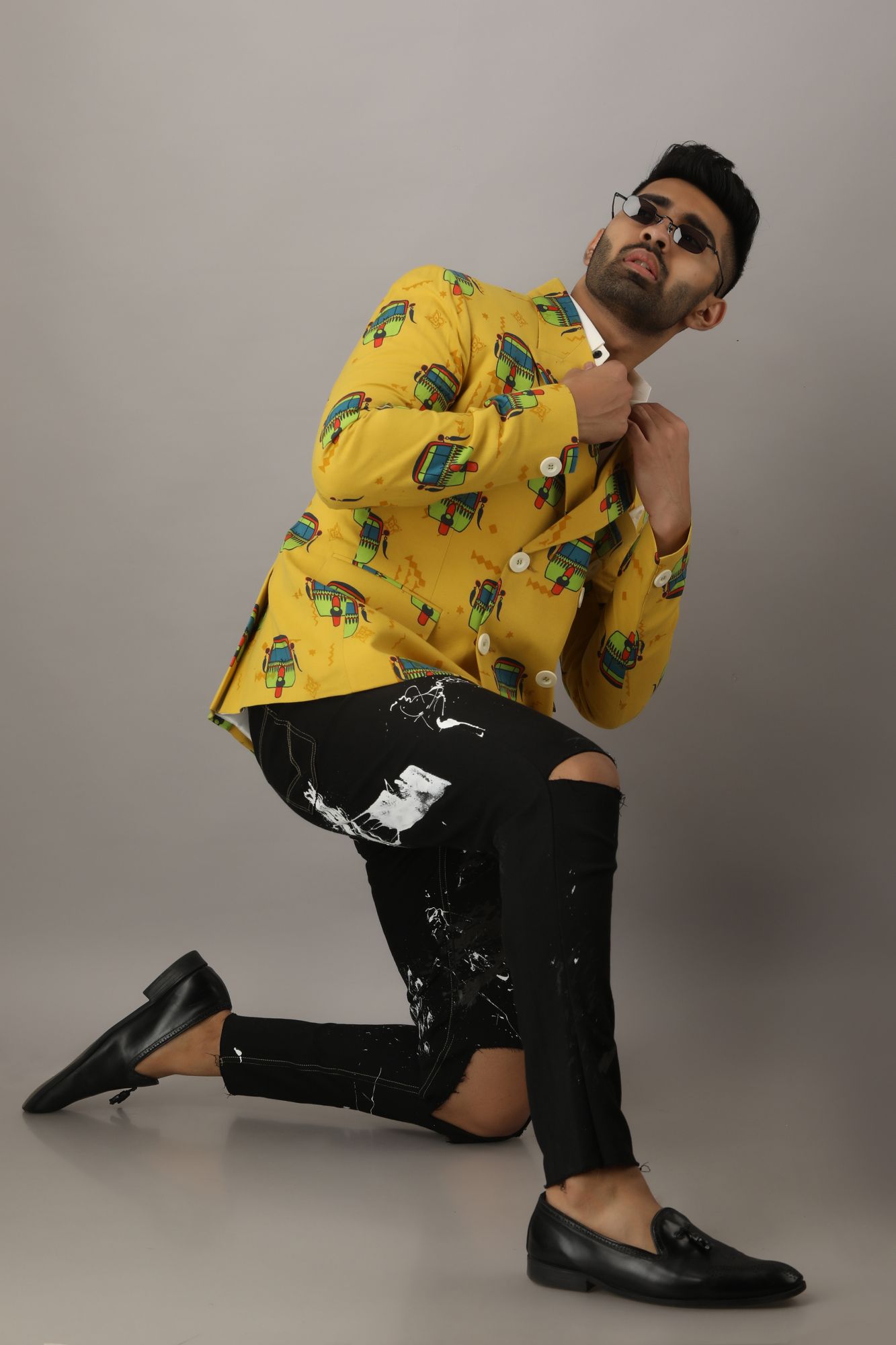 Mens Printed Blazer