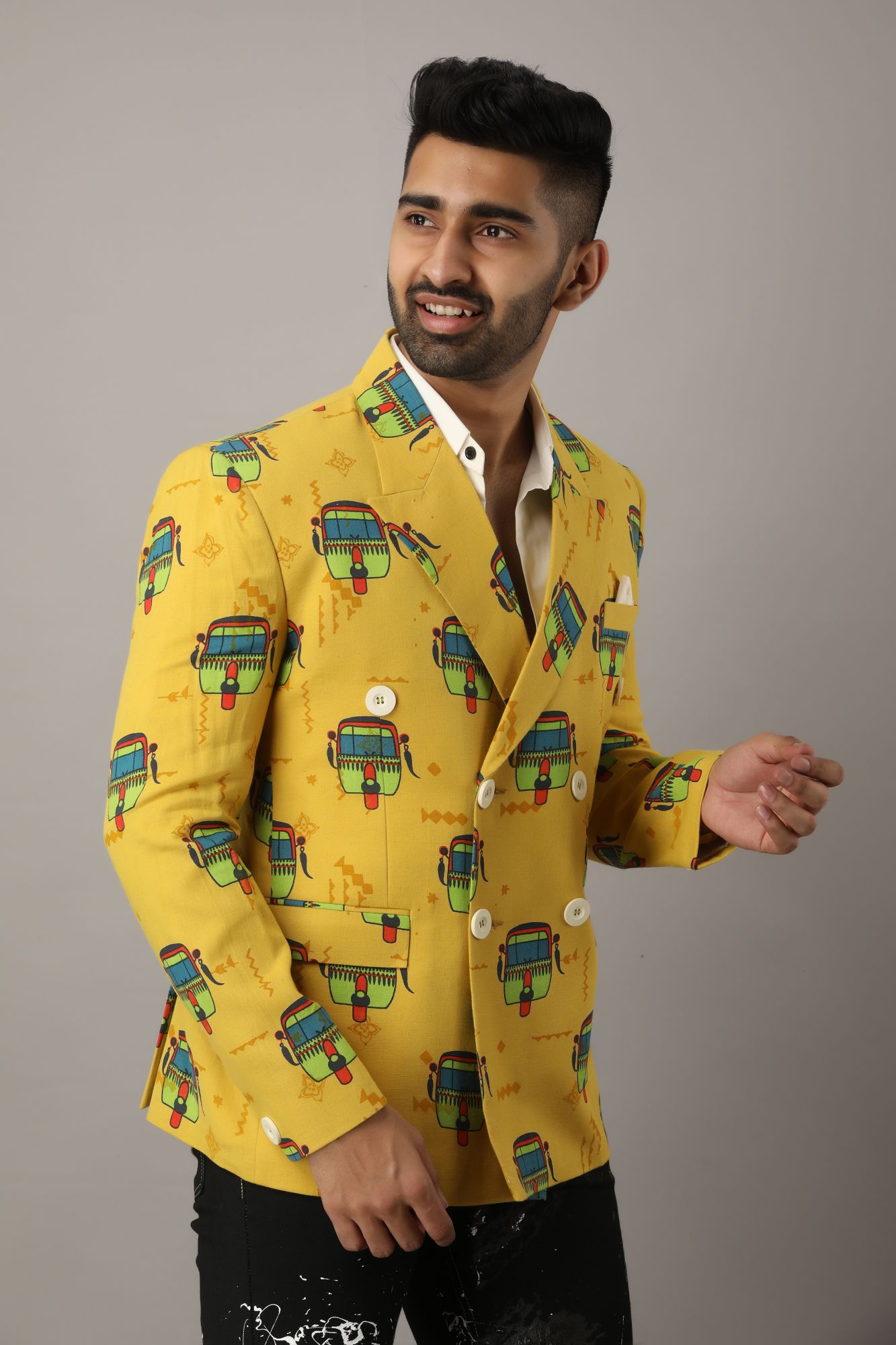 Mens Printed Blazer