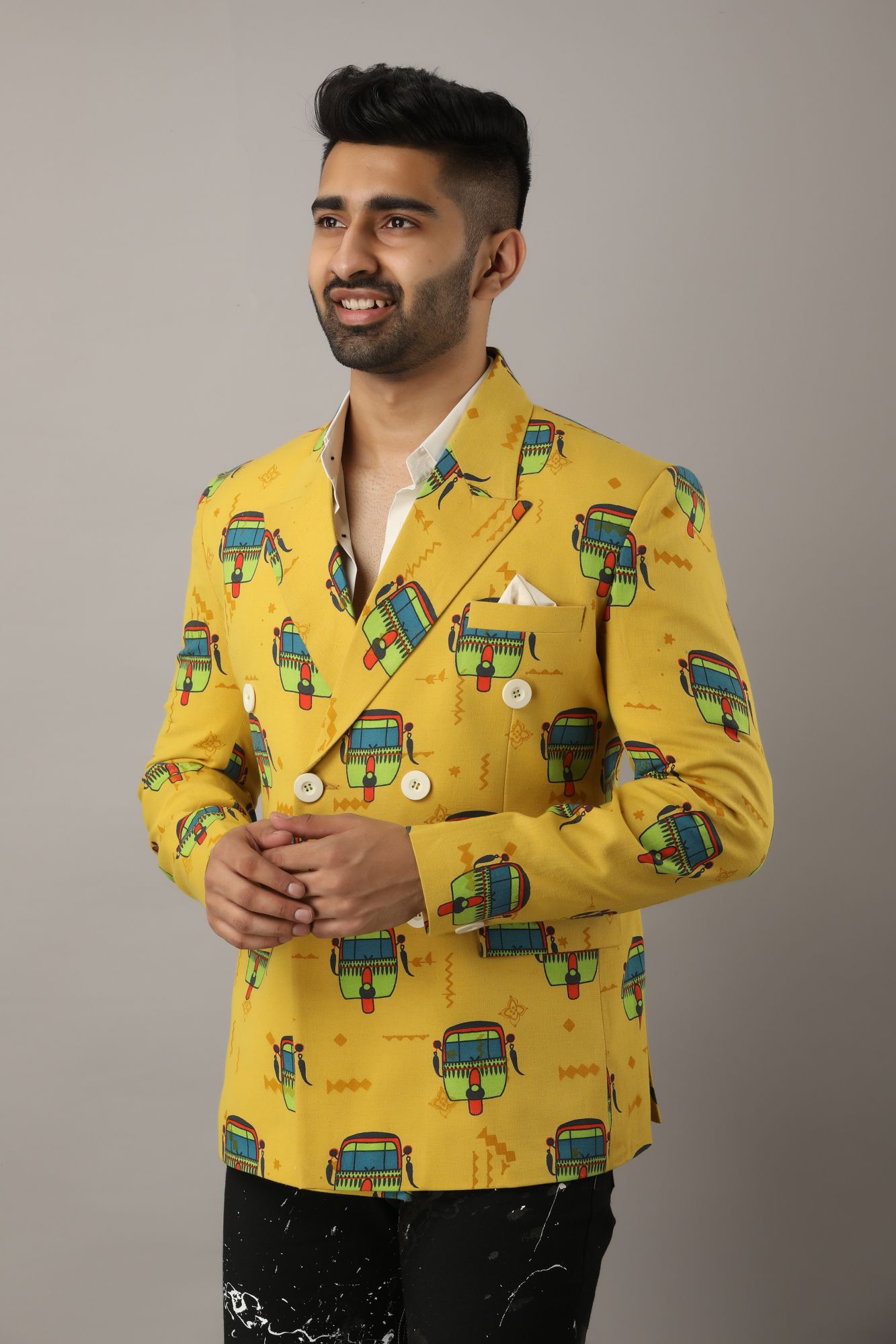 Mens Printed Blazer