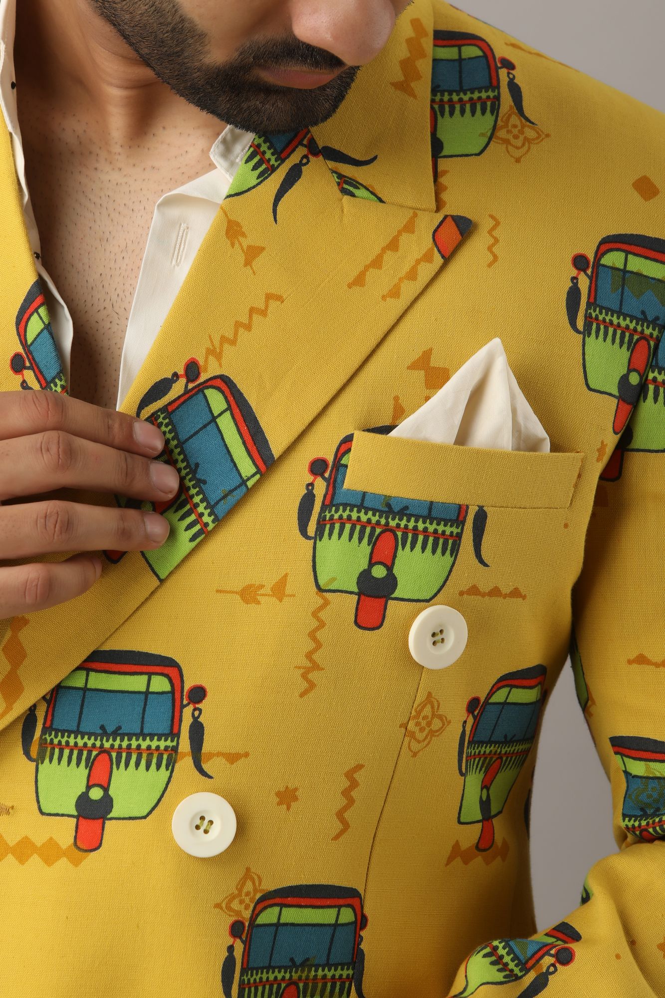 Mens Printed Blazer