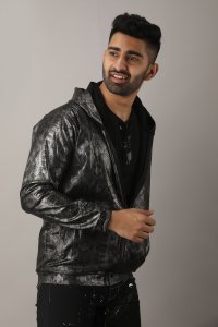 Men's Glossy Snake Print Jacket