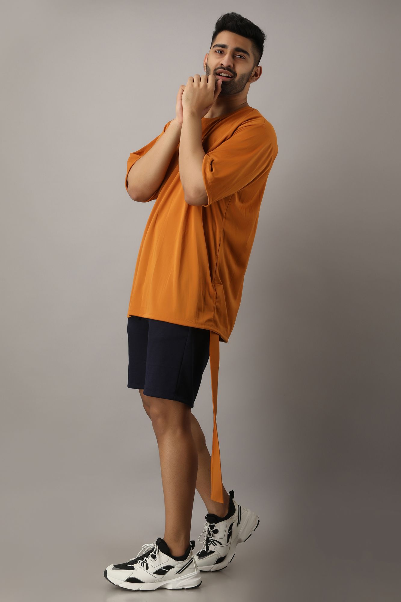 Mens Mustard Free-Size Tshirt