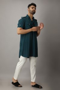 Men's Green Pathani Kurta