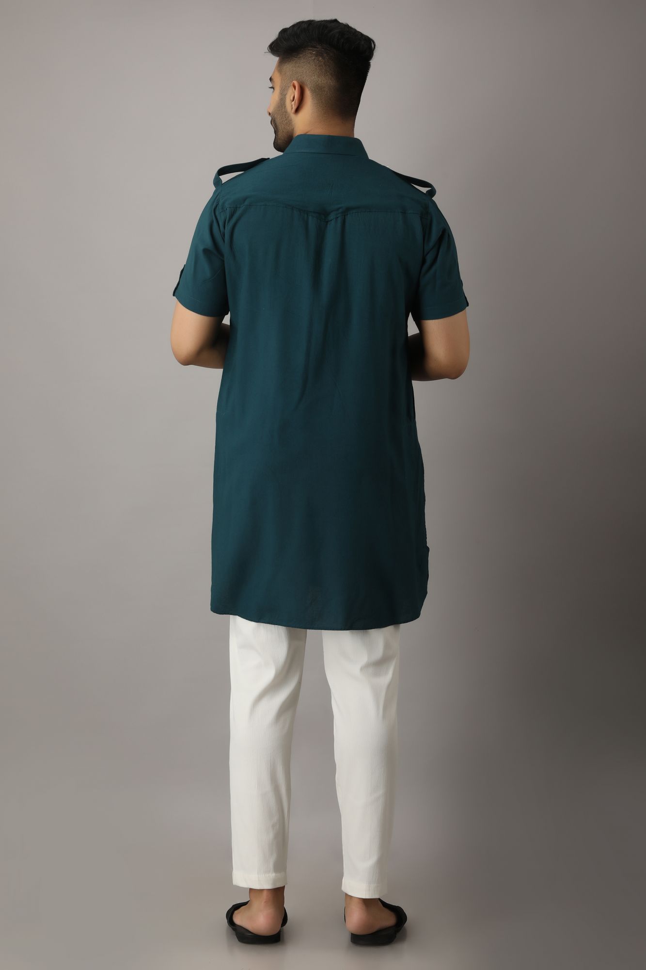 Mens Green Pathani Kurta
