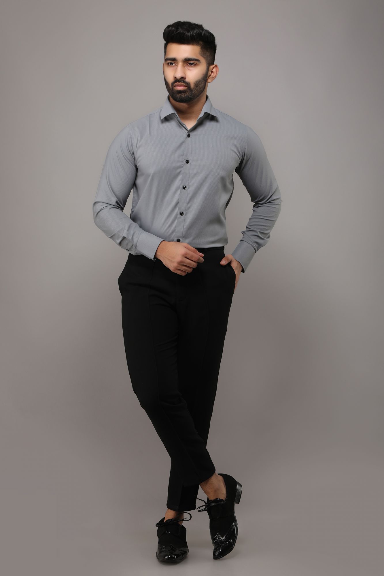 Mens Textured Formal Shirt