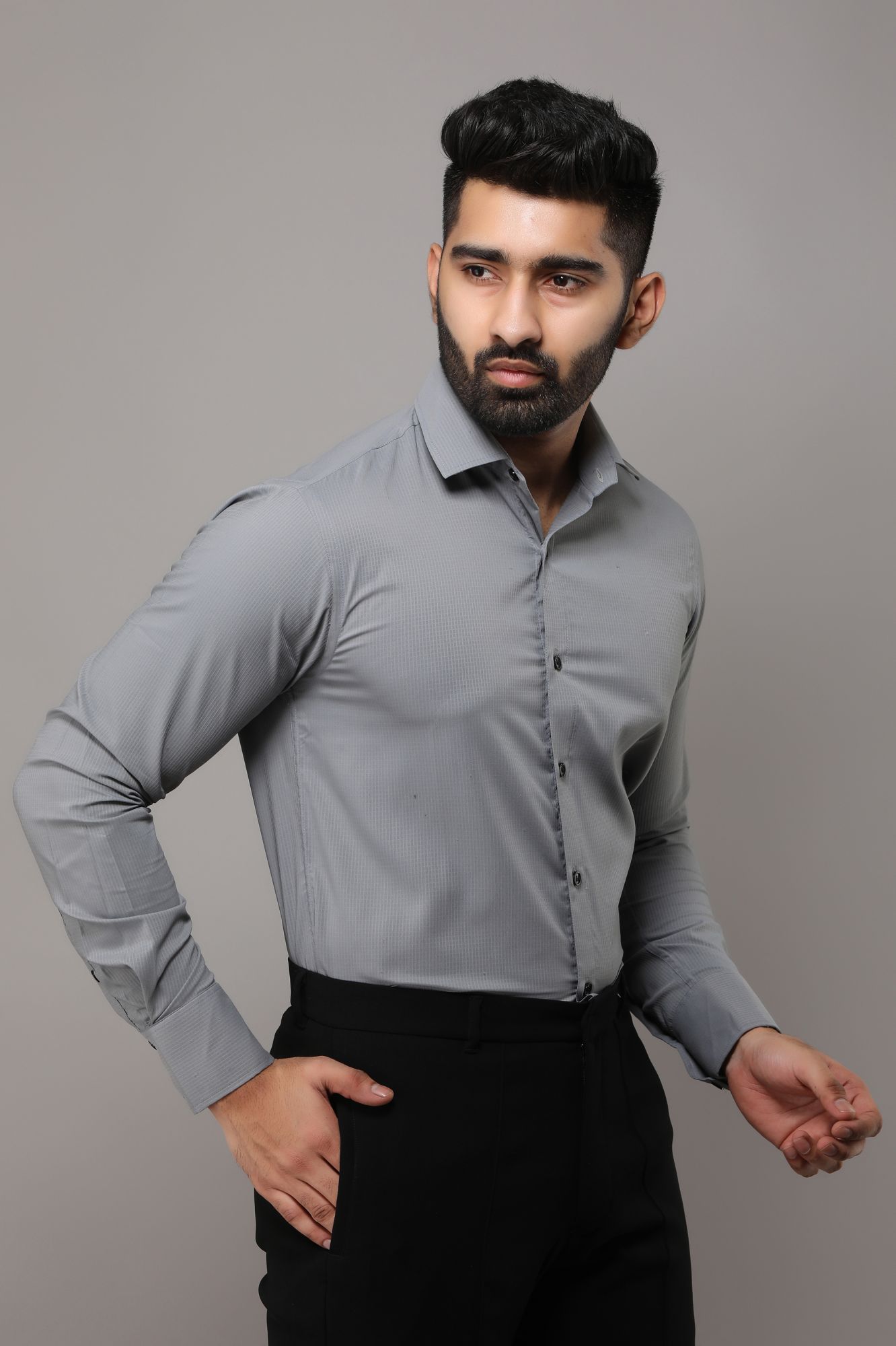 Mens Textured Formal Shirt