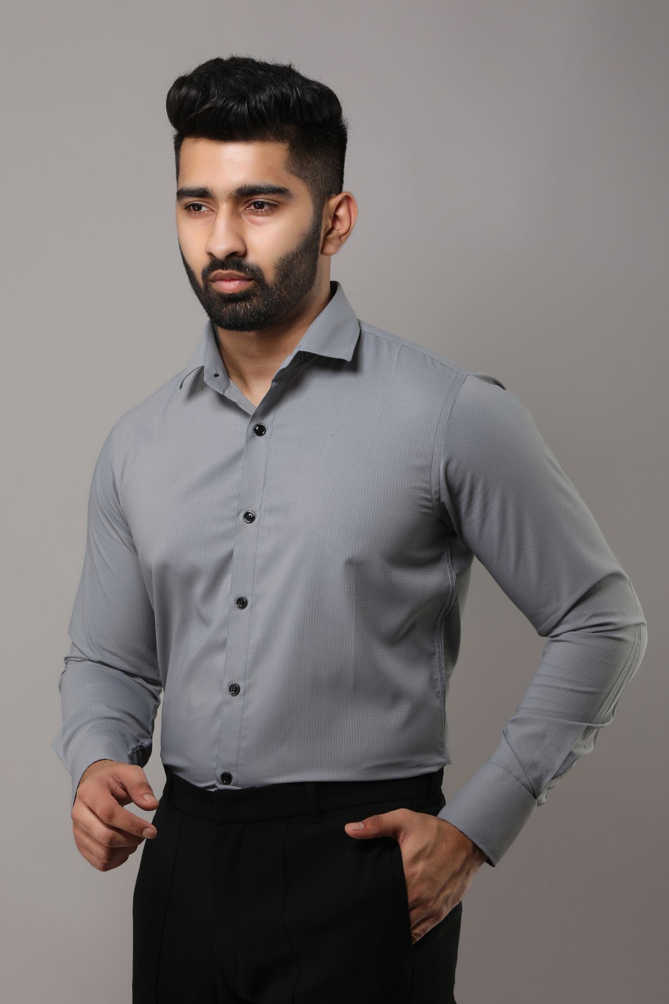 Mens Textured Formal Shirt