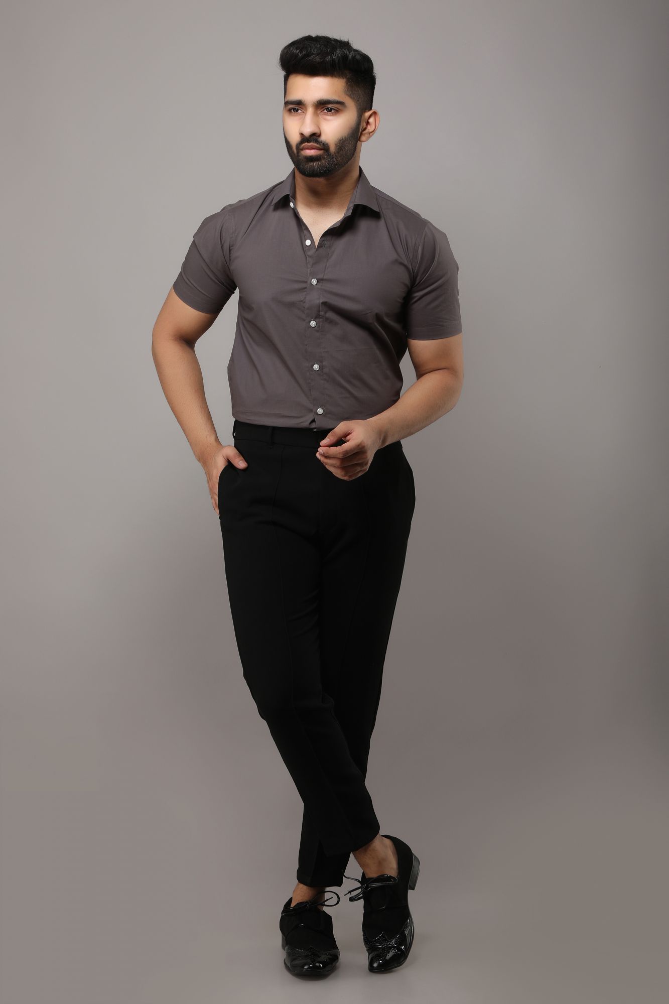 Mens Slim Fit Half Sleeve Shirt