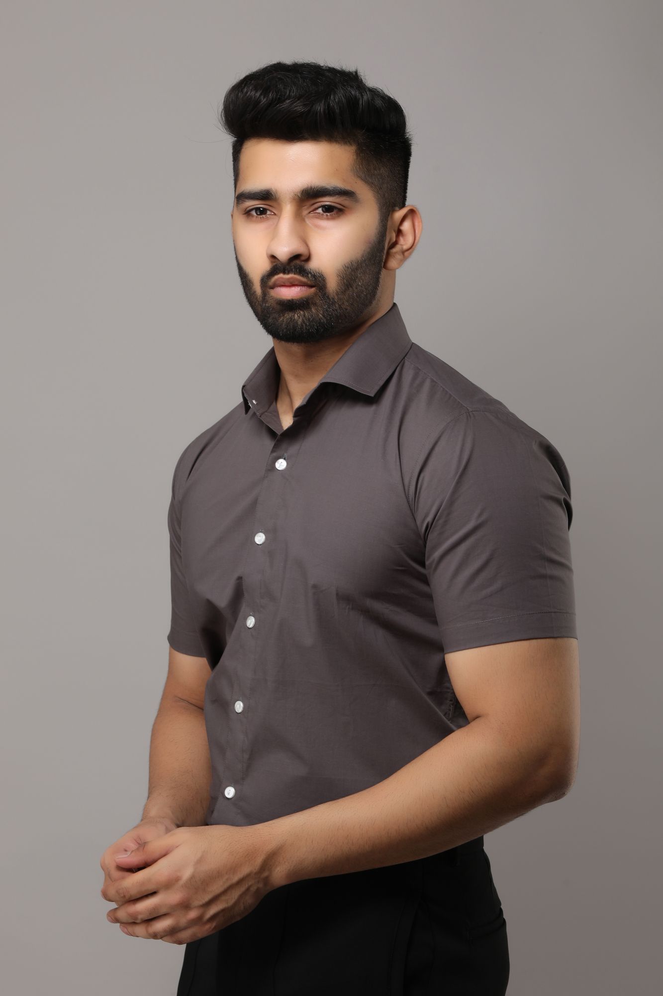 Mens Slim Fit Half Sleeve Shirt