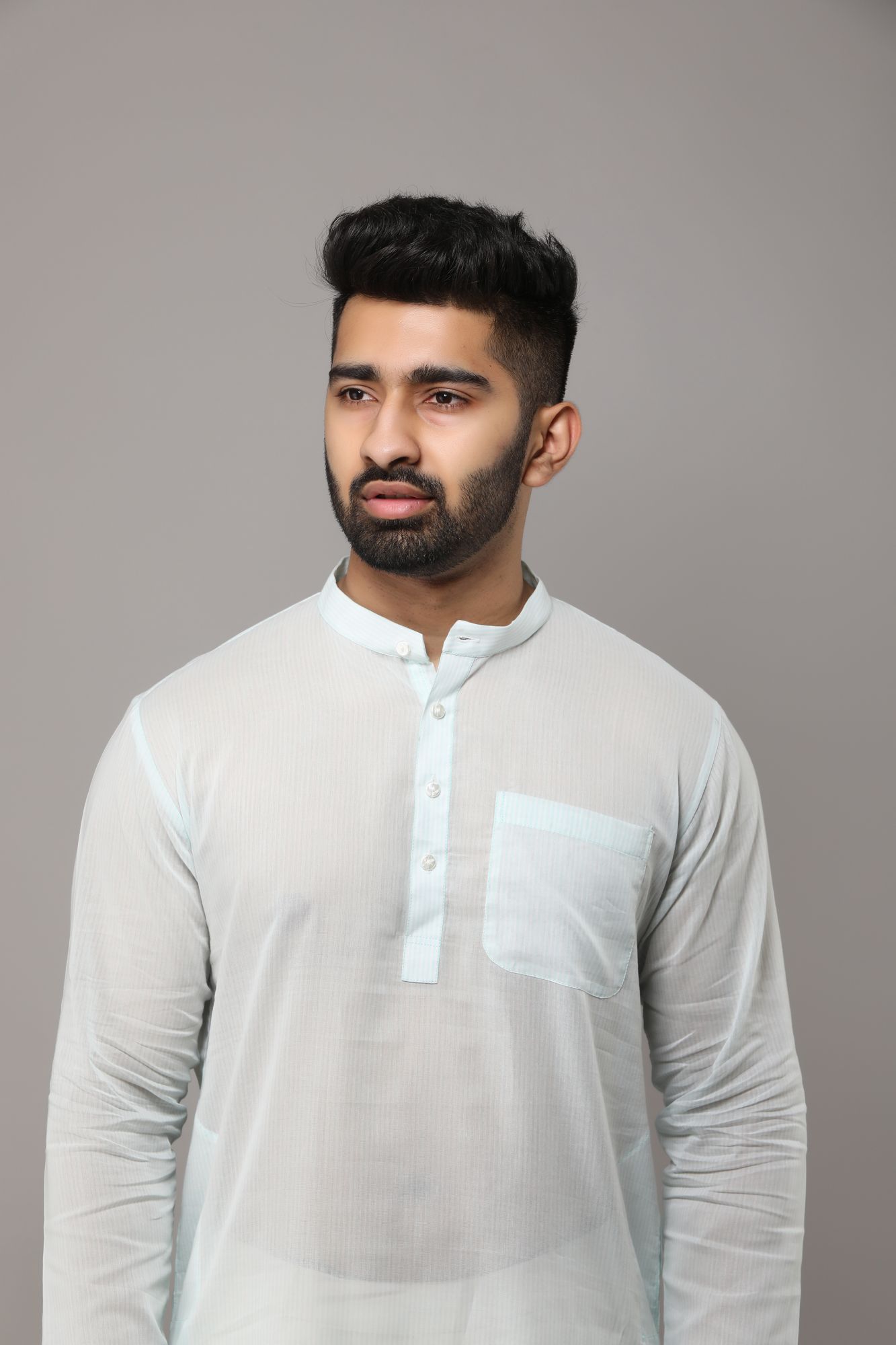 Mens Long Striped Kurta