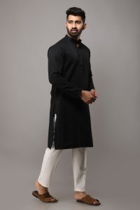 Men's All Black Kurta