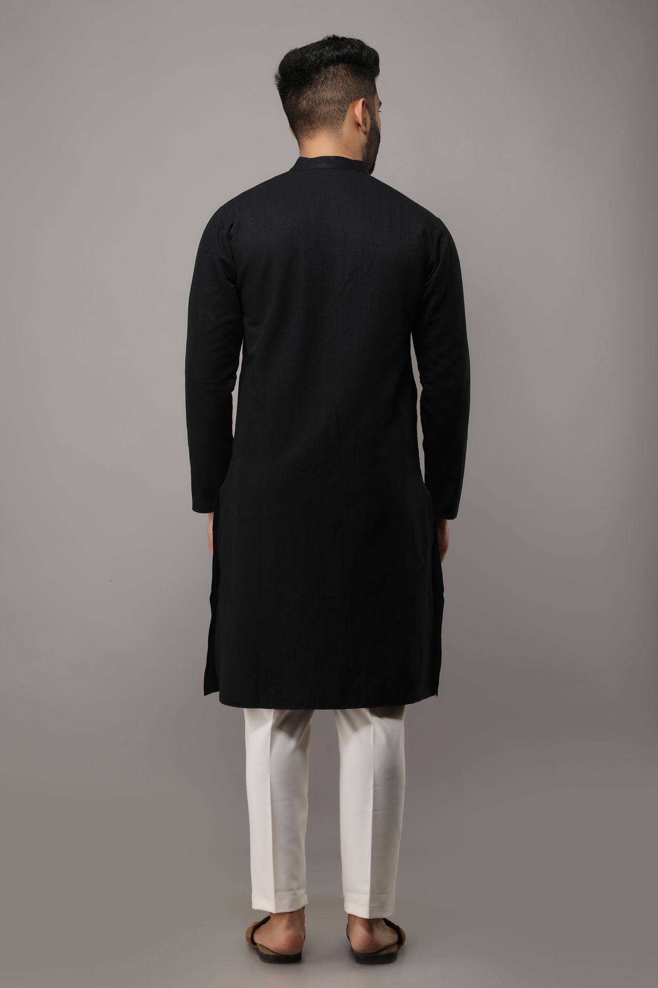 Mens All Black Kurta