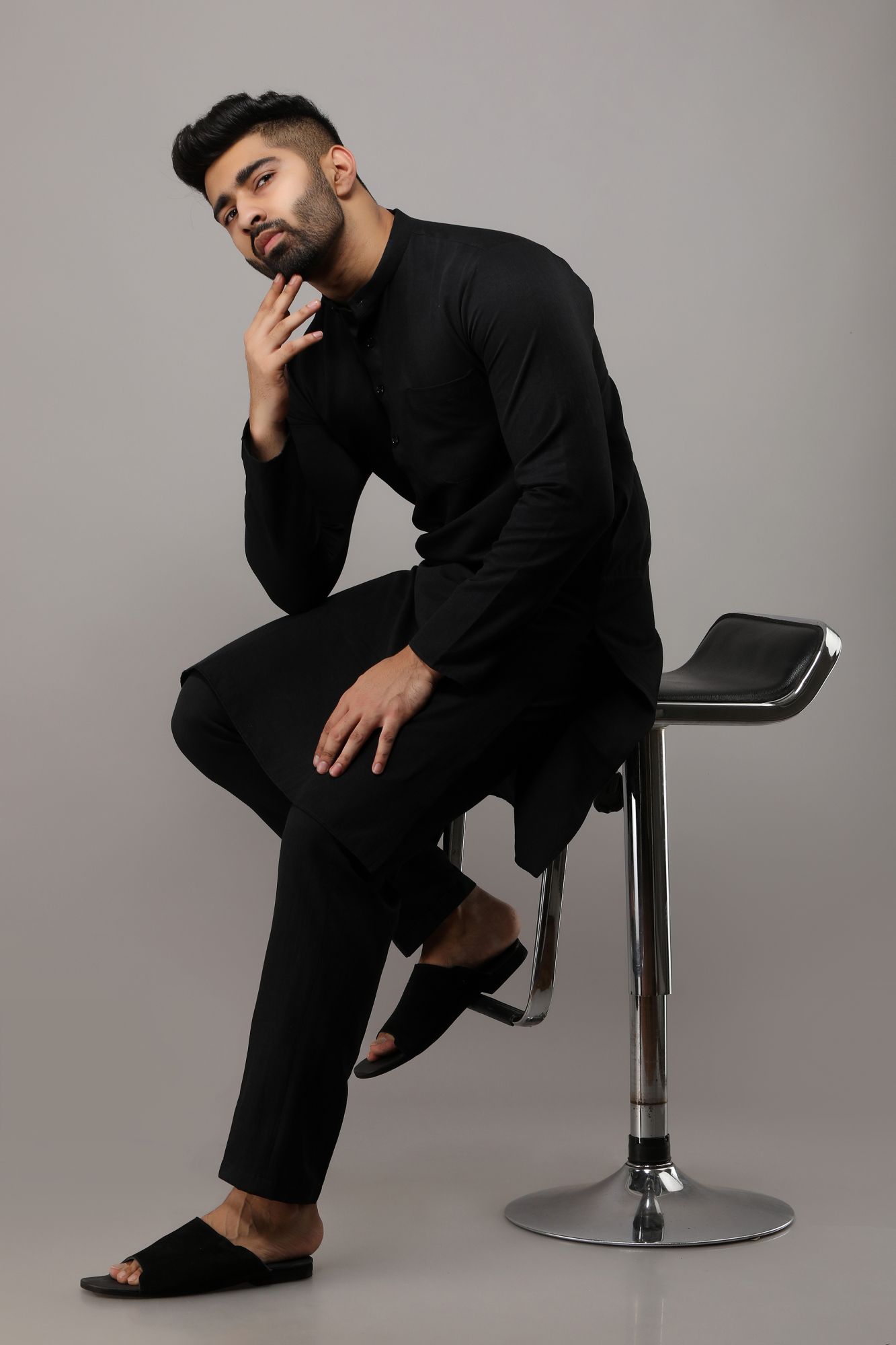 Mens Black Pyjama pants