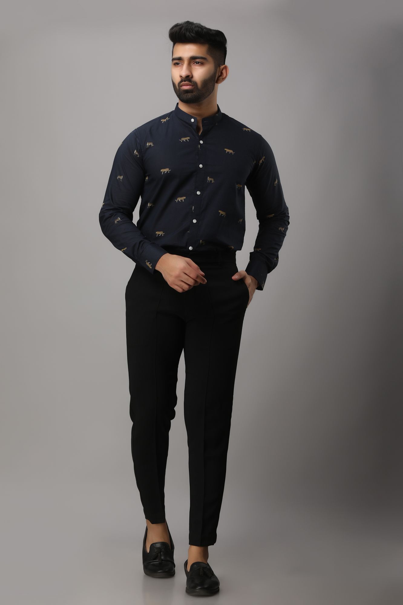 Mens Printed Slim Fit Shirt