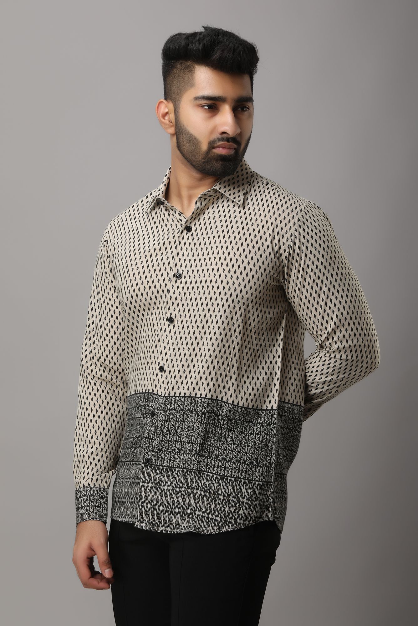 Mens Printed Flowing Shirt