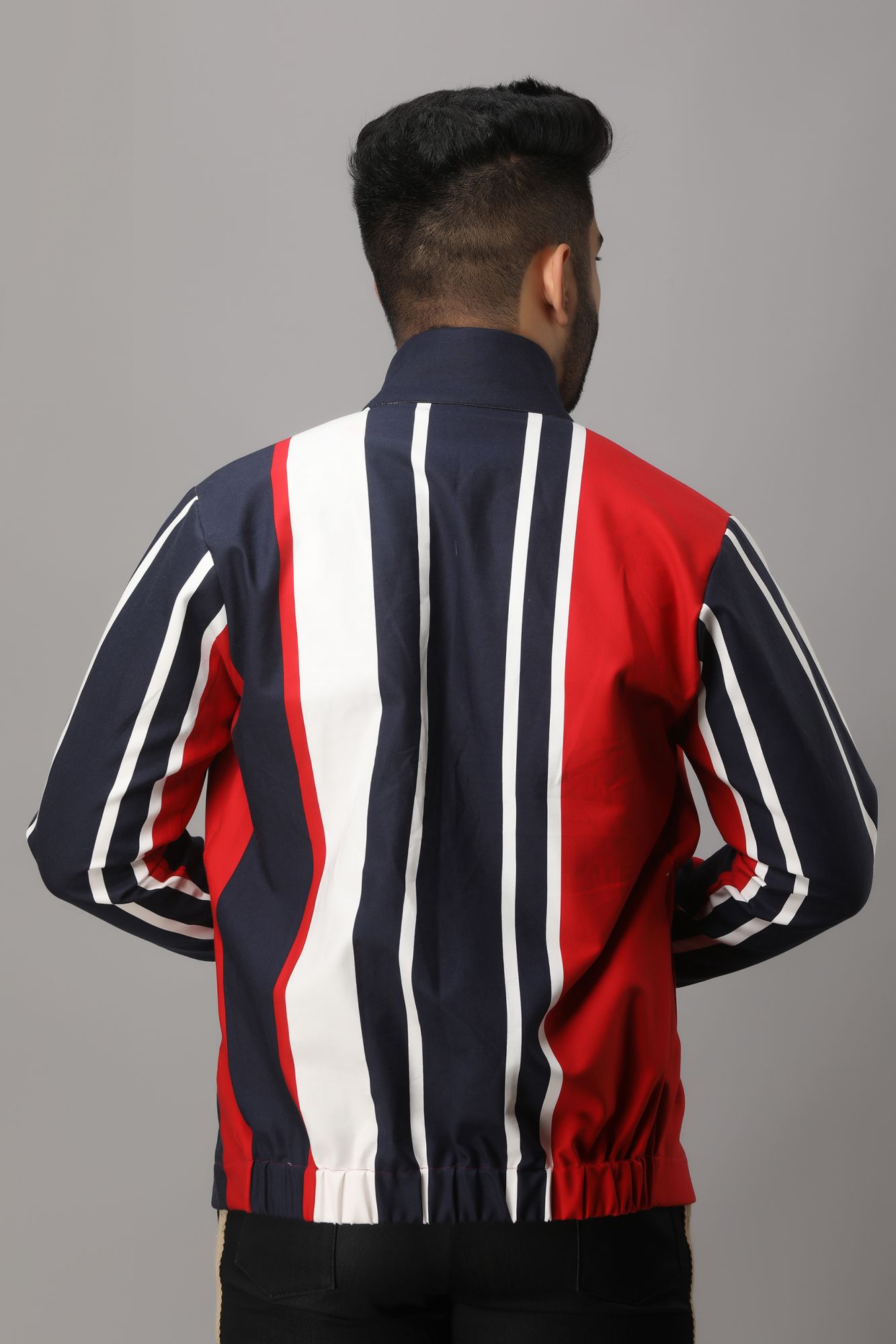 Mens Multicolor Bomber Jacket