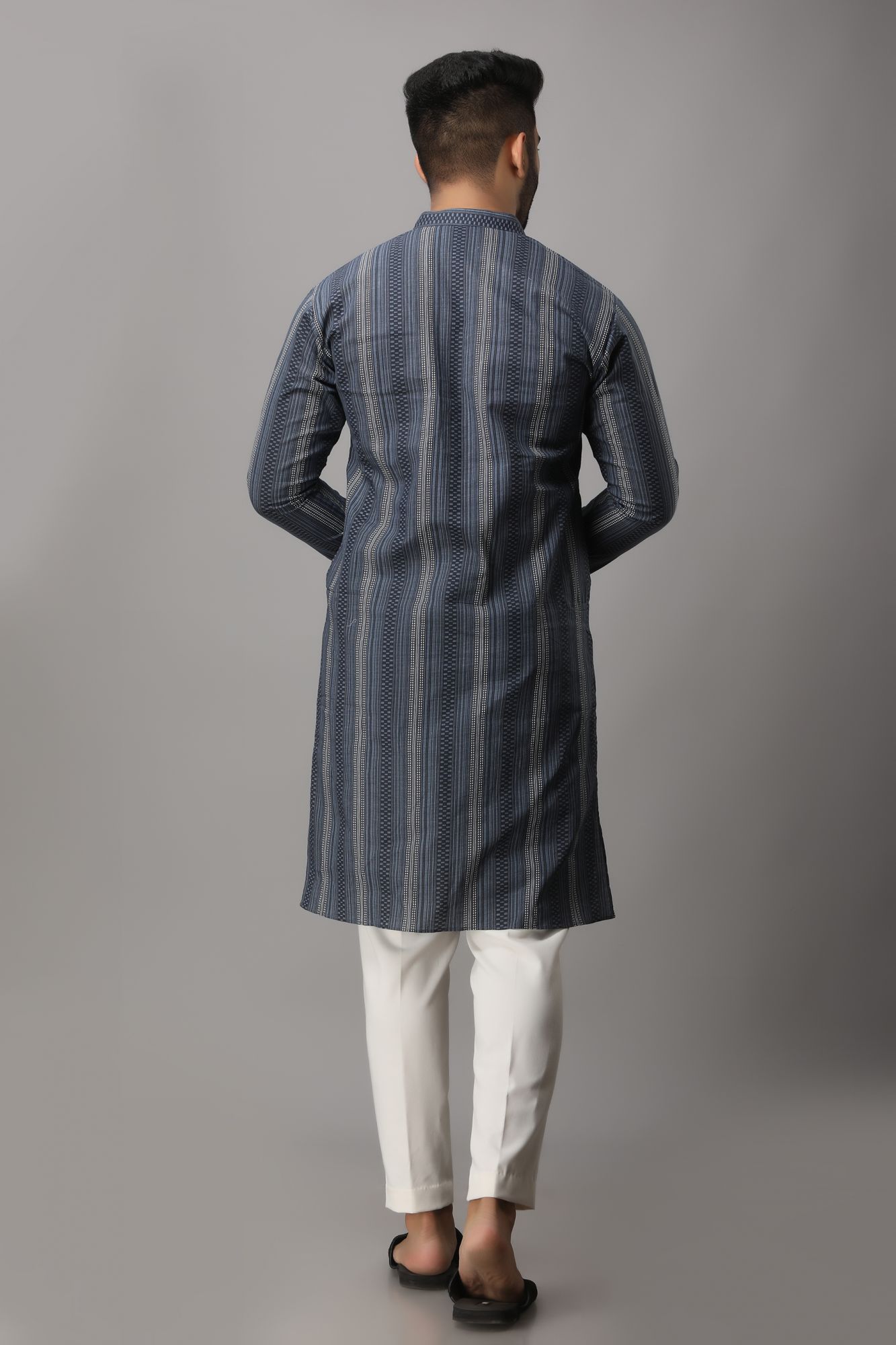 Mens Striped Long Kurta