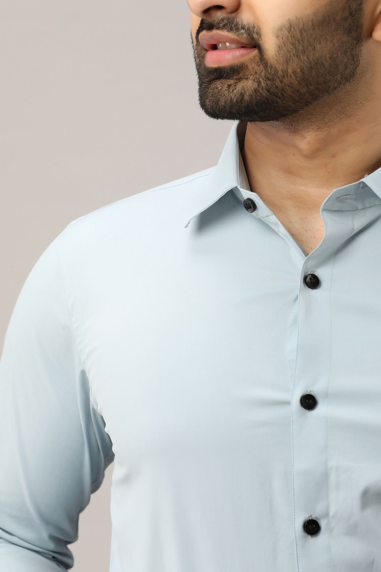 Mens Slim Fit Shirt In Sky Blue