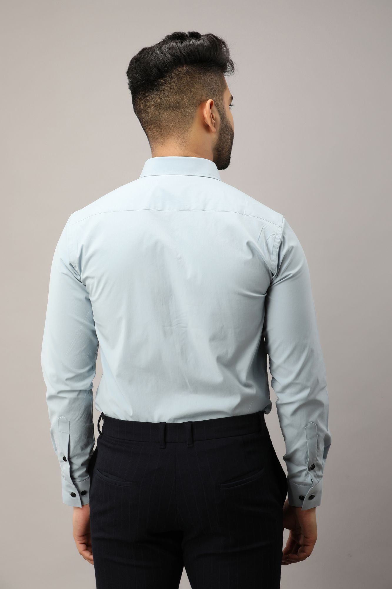 Mens Slim Fit Shirt In Sky Blue