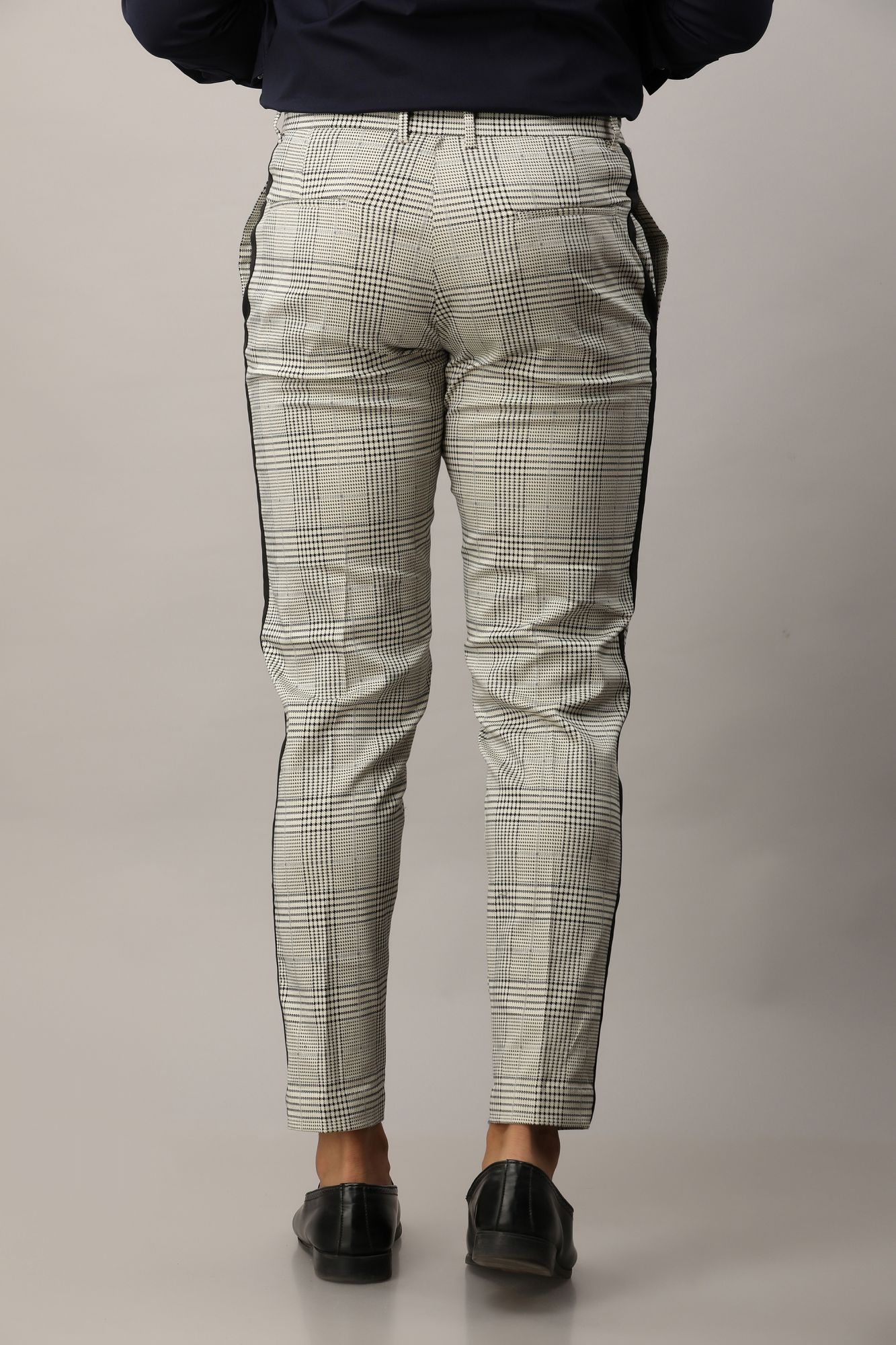 Mens Tapered Check Pants