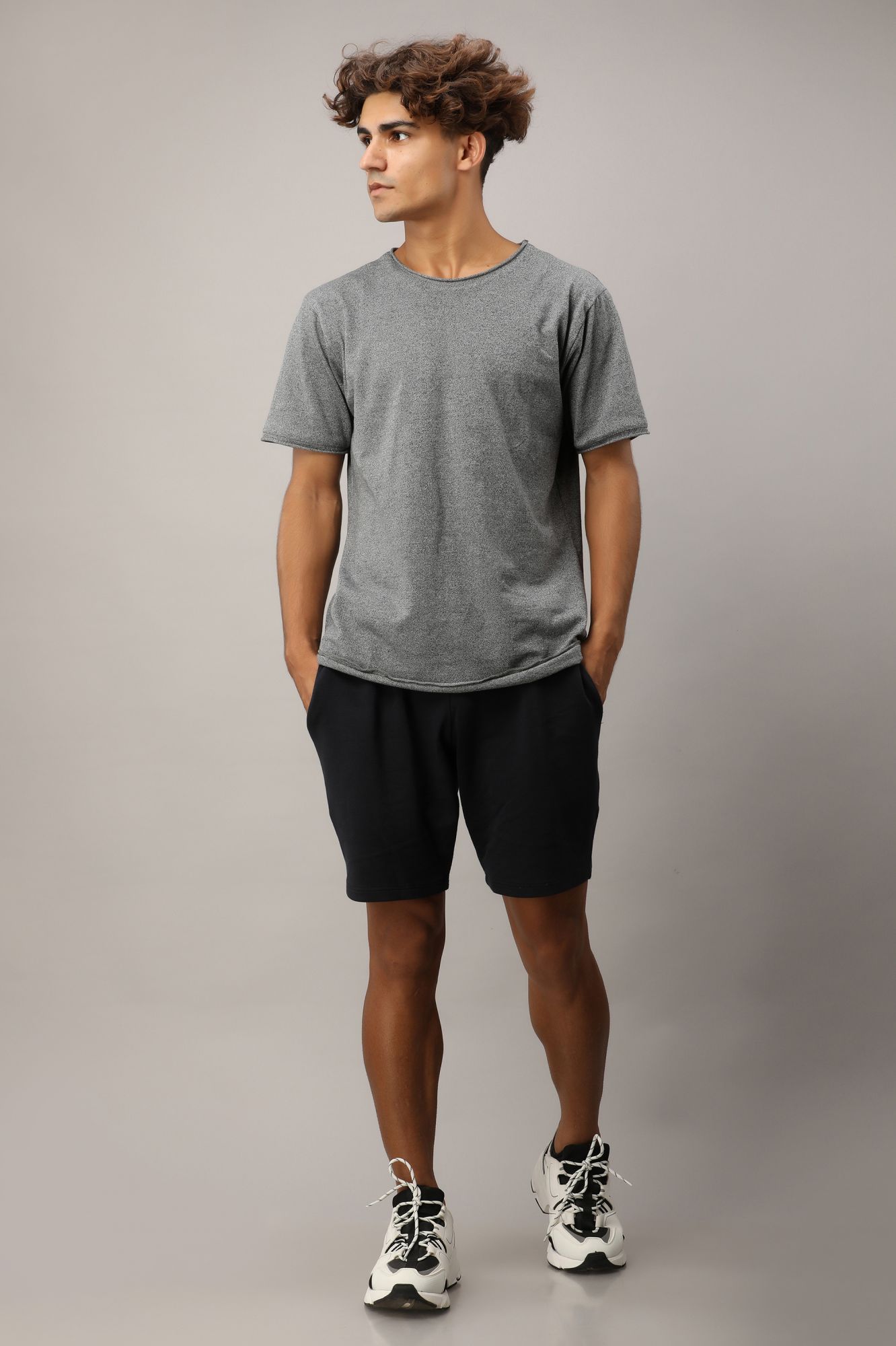 Mens Textured Grey Tshirt