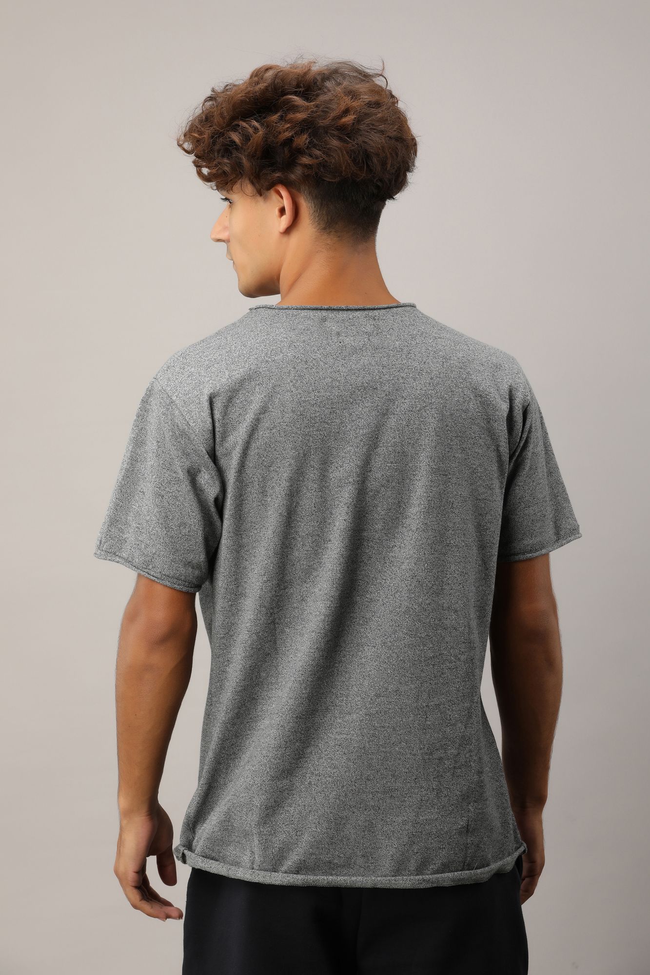 Mens Textured Grey Tshirt
