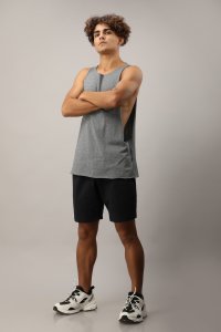 Men's Textured Tank Top In Grey