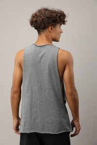 Men's Textured Tank Top In Grey