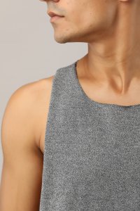Men's Textured Tank Top In Grey