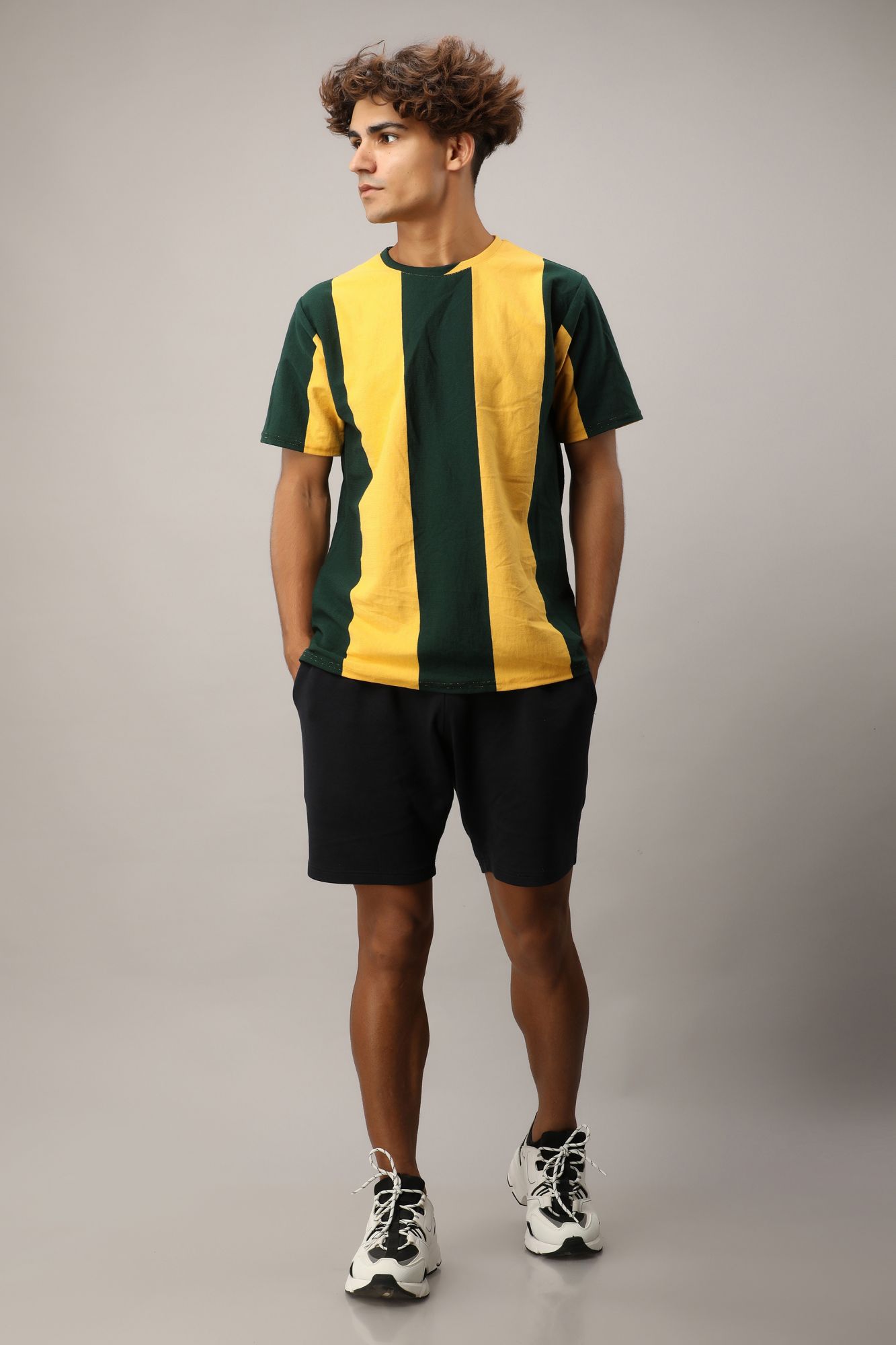 Mens Printed Striped Tshirt