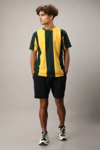 Men's Printed Striped Tshirt