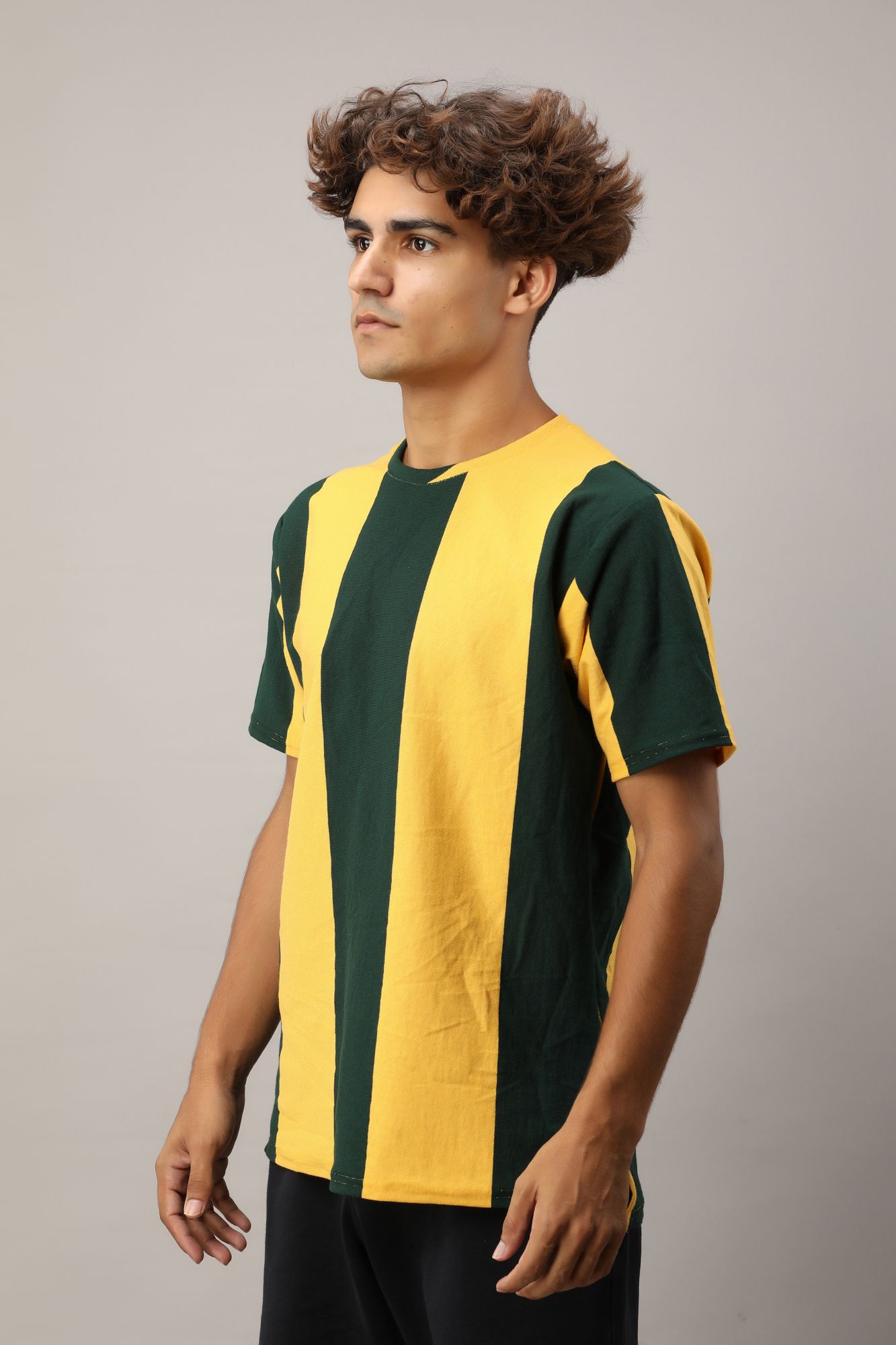 Mens Printed Striped Tshirt