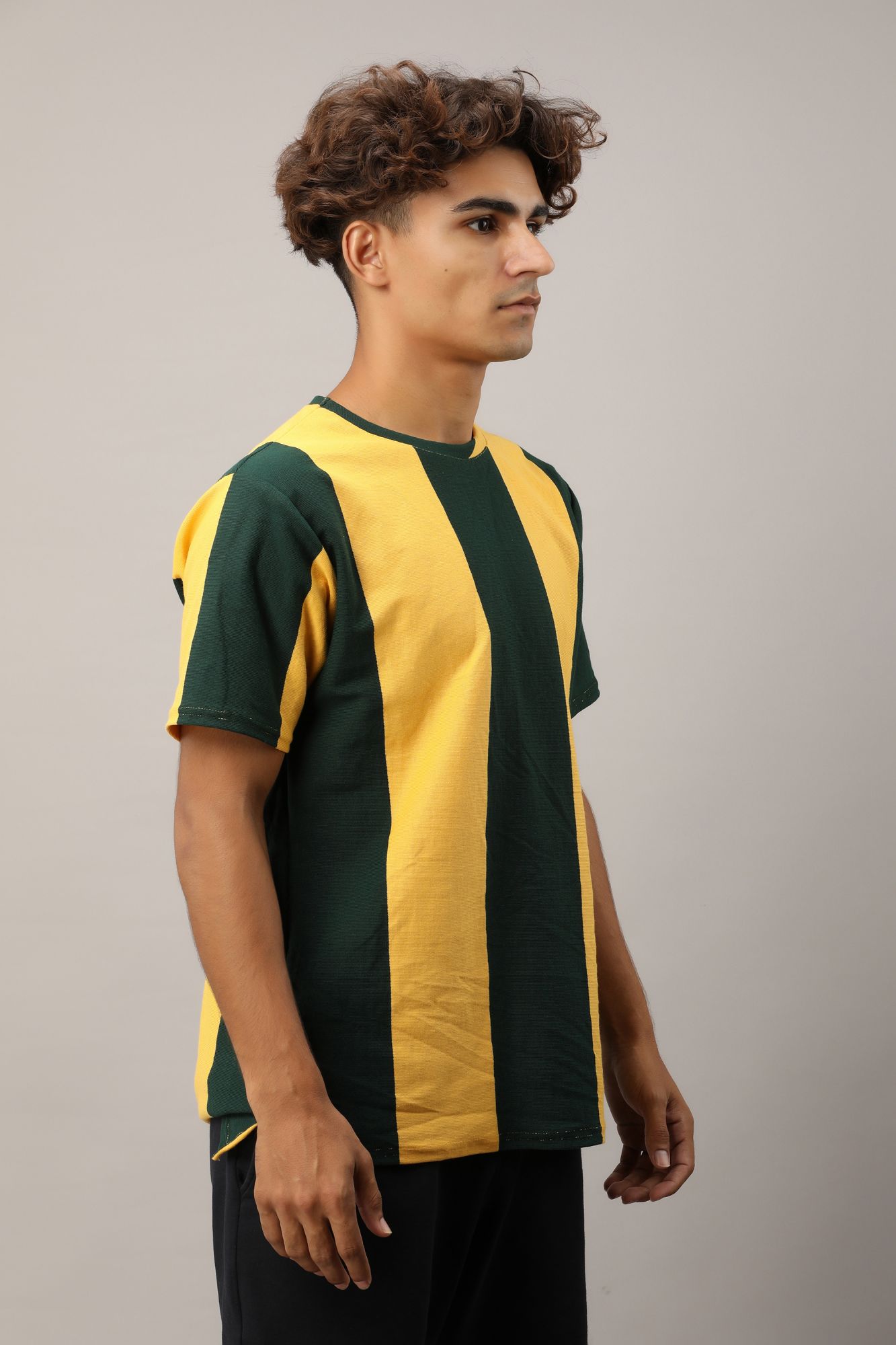 Mens Printed Striped Tshirt