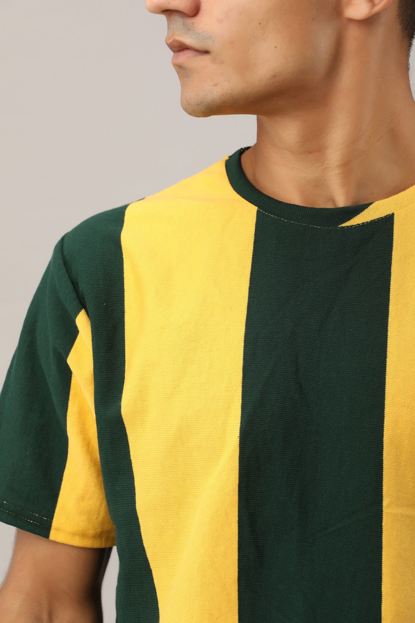 Mens Printed Striped Tshirt