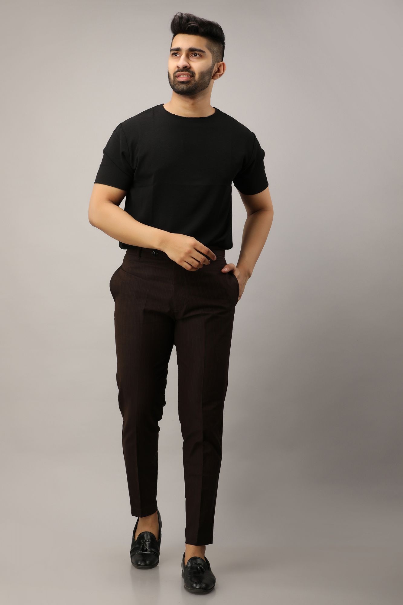 Mens Striped Tailored Fit pants