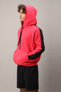 Men's Pink Side Taped Hoodie