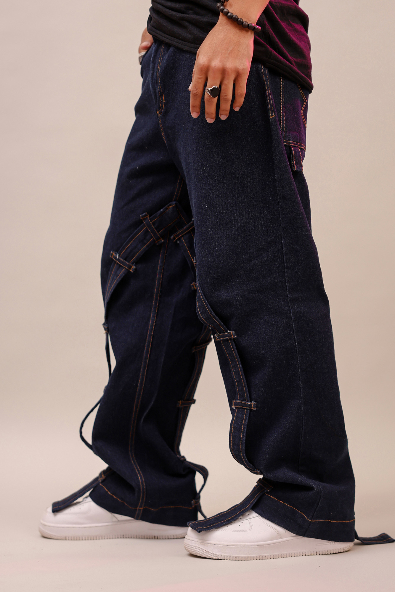 Snake Laced Baggy Jeans