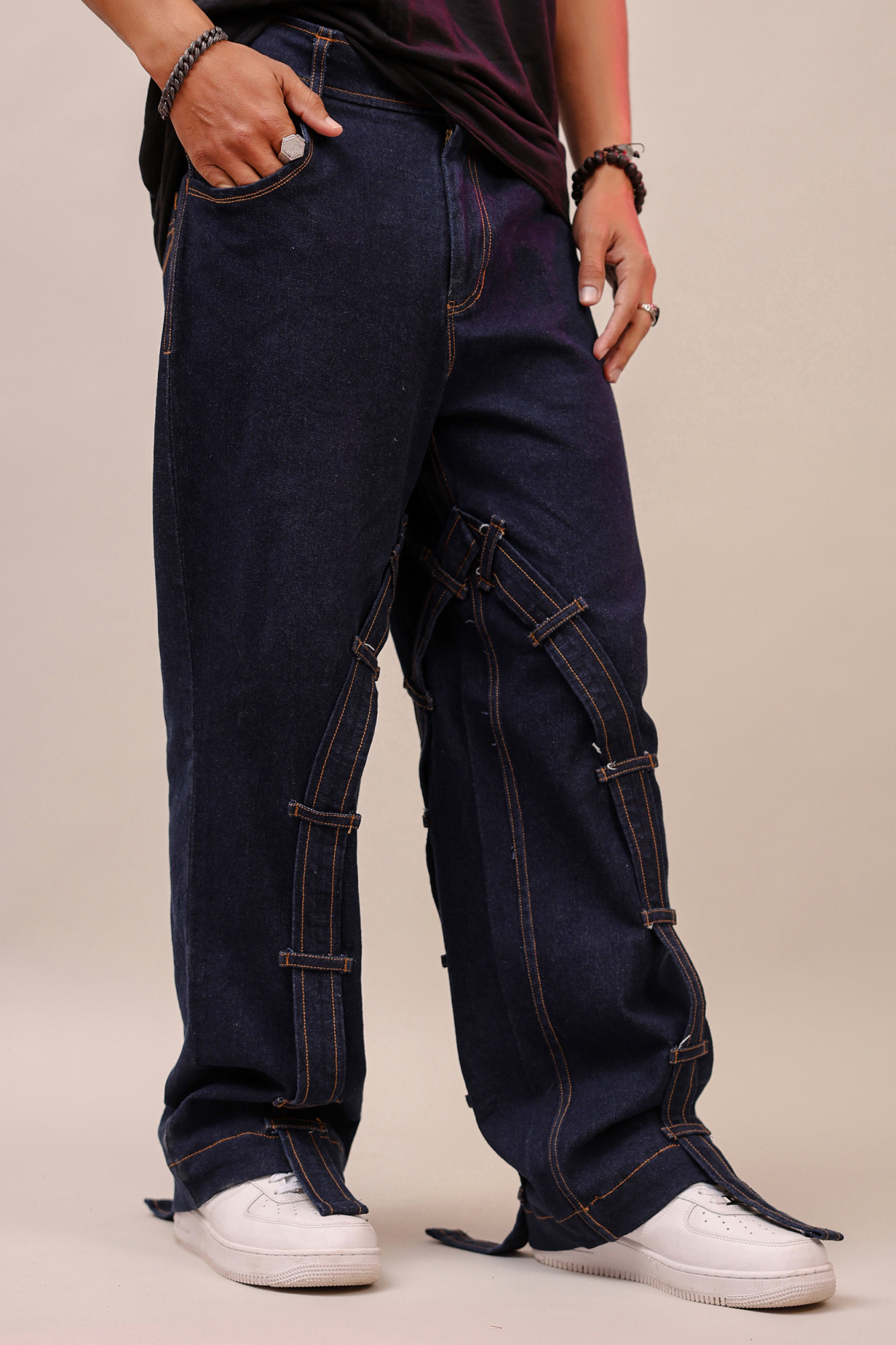 Snake Laced Baggy Jeans